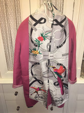 Load image into Gallery viewer, Precious Embroidered Hermes Silk Maxi Twilly “Eperon D’Or Oiseaux Fleuris”