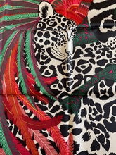 Load image into Gallery viewer, Limited Edition, special issue Hermes Silk Twill Scarf “Jaguar Quetzal” by Alice Shirley.