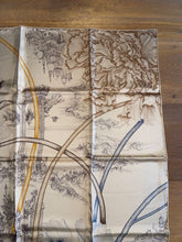 Load image into Gallery viewer, Hermes Silk Scarf "A l'Ombre des Pivoines". Designed by Octave Marsal/Théo de Gueltzl.