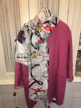 Load image into Gallery viewer, Precious Embroidered Hermes Silk Maxi Twilly “Eperon D’Or Oiseaux Fleuris”