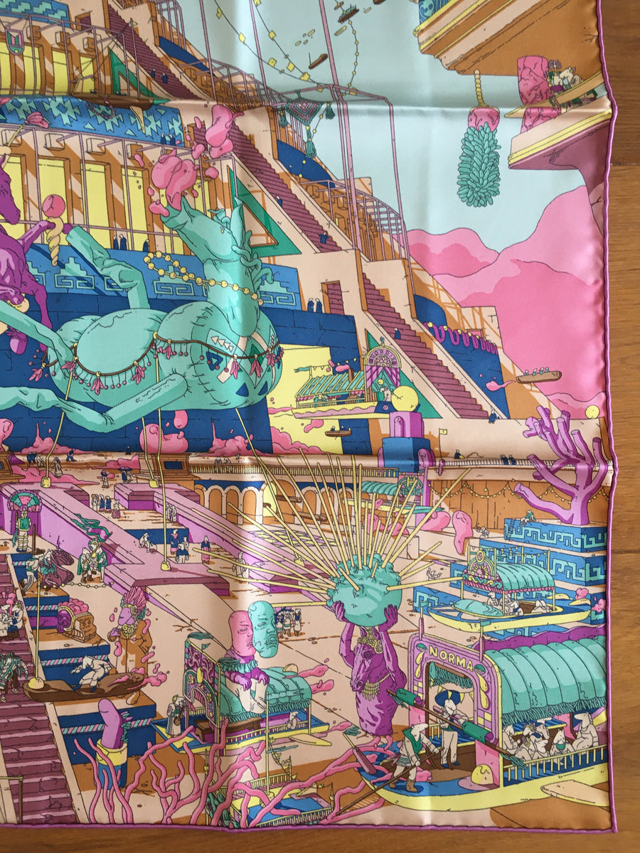 Hermès Silk Scarf «La Legende du Cheval a Plumes» by Ugo Gattoni