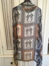 Load image into Gallery viewer, Hermes Silk Mousseline shawl “Shiny Brides Précieux“ with sequins embroidery and glass beads 140