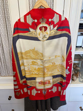 Load image into Gallery viewer, Hermes silk scarf "Rocher de la Vierge, Le Port, Vieux Villa Eugenia A Biarritz” by Hugo Grygkar.