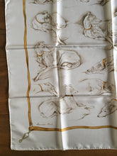 Load image into Gallery viewer, Hermes Silk Twill Scarf «Les Levriers» by Xavier de Poret.