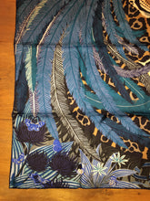 Load image into Gallery viewer, Hermes Silk Twill Scarf “Jaguar Quetzal” by Alice Shirley.