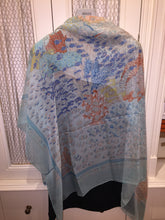 Load image into Gallery viewer, Hermes Silk Mousseline Shawl “Rencontre Ocean” 140