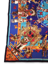 Load image into Gallery viewer, Hermes Silk Plume GM Shawl “Kachinas” by Kermit Oliver 140