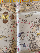 Load image into Gallery viewer, Hermes Silk Scarf « Le Voyage De Pytheas » by Aline Honore.