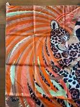 Load image into Gallery viewer, Hermes Silk Twill Scarf “Jaguar Quetzal” by Alice Shirley.