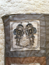 Load image into Gallery viewer, Hermes Silk Mousseline shawl “Shiny Brides Précieux“ with sequins embroidery and glass beads 140