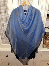 Load image into Gallery viewer, Hermes Silk Mousseline GM Shawl in blue colour 140.