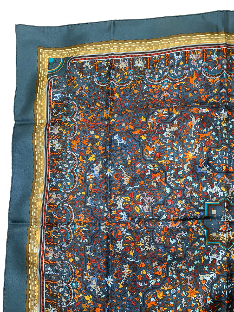 HERMES SILK Scarf “Les Jardins D'Armenie” by Karen Petrossian HERMES SILK Scarf “Les Jardins D'Armenie” by Karen Petrossian