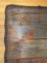 Load image into Gallery viewer, Hermes Silk Mousseline GM Shawl “COUP DE FOUET” designed by Florence Malnik 140.