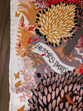 Load image into Gallery viewer, Hermes Silk Twill Scarf “Dans Un Jardin Anglais” by Alice Shirley.