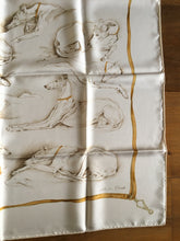 Load image into Gallery viewer, Hermes Silk Twill Scarf «Les Levriers» by Xavier de Poret.