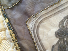 Load image into Gallery viewer, Hermes Silk Mousseline shawl “Shiny Brides Précieux“ with sequins embroidery and glass beads 140