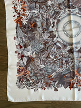Load image into Gallery viewer, Hermes Silk Scarf «Au Coeur de la Vie» by Aline Honoré.