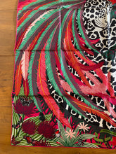 Load image into Gallery viewer, Limited Edition, special issue Hermes Silk Twill Scarf “Jaguar Quetzal” by Alice Shirley.