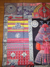 Load image into Gallery viewer, Hermes Silk Scarf Parures de Samourais by Aline Honore