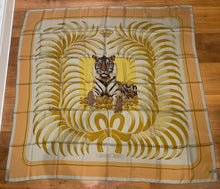 Load image into Gallery viewer, Hermes Silk Dip Dye GM Shawl “Tigre Royal” 140.