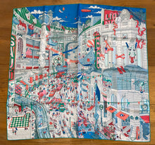 Load image into Gallery viewer, Hermes Silk Scarf “Le Grand Prix Du Faubourg” by Ugo Gattoni.