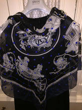 Load image into Gallery viewer, Hermes Beaded Silk Mousseline Scarf Ex Libris Au Pois Couture