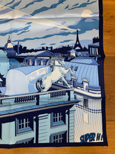Load image into Gallery viewer, Hermes Silk Scarf «Minuit au Faubourg » by Dimitri Rybaltchenko.