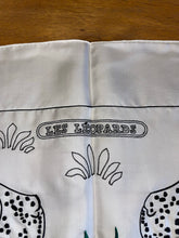 Load image into Gallery viewer, Precious Embroidered Hermes Silk Shawl “Les Leopards Oiseaux Fleuris” by Christiane Vauzelles 140