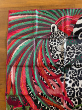 Load image into Gallery viewer, Limited Edition, special issue Hermes Silk Twill Scarf “Jaguar Quetzal” by Alice Shirley.