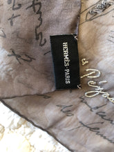 Load image into Gallery viewer, Exceptional beaded Hermès silk chiffon shawl “Le Pegase Lumiere” 140