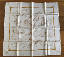 Load image into Gallery viewer, Hermes Silk Twill Scarf «Les Levriers» by Xavier de Poret.