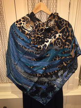 Load image into Gallery viewer, Hermes Silk Twill Scarf “Jaguar Quetzal” by Alice Shirley.