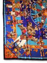 Load image into Gallery viewer, Hermes Silk Plume GM Shawl “Kachinas” by Kermit Oliver 140