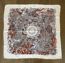 Load image into Gallery viewer, Hermes Silk Scarf «Au Coeur de la Vie» by Aline Honoré.