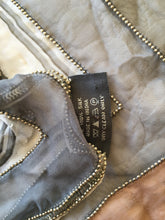 Load image into Gallery viewer, Hermes Silk Mousseline shawl “Shiny Brides Précieux“ with sequins embroidery and glass beads 140