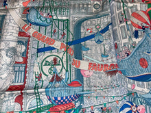 Load image into Gallery viewer, Hermes Silk Scarf “Le Grand Prix Du Faubourg” by Ugo Gattoni.