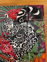 Load image into Gallery viewer, Limited Edition, special issue Hermes Silk Twill Scarf “Jaguar Quetzal” by Alice Shirley.