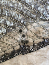 Load image into Gallery viewer, Exceptional beaded Hermès silk chiffon shawl “Le Pegase Lumiere” 140