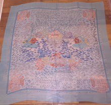 Load image into Gallery viewer, Hermes Silk Mousseline Shawl “Rencontre Ocean” 140