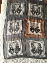 Load image into Gallery viewer, Hermes Silk Mousseline shawl “Shiny Brides Précieux“ with sequins embroidery and glass beads 140