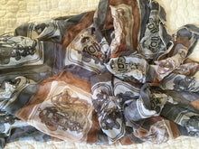 Load image into Gallery viewer, Hermes Silk Mousseline shawl “Shiny Brides Précieux“ with sequins embroidery and glass beads 140