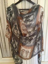 Load image into Gallery viewer, Hermes Silk Mousseline shawl “Shiny Brides Précieux“ with sequins embroidery and glass beads 140