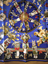 Load image into Gallery viewer, Hermes Silk Scarf Kachinas by Kermit Oliver