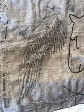 Load image into Gallery viewer, Exceptional beaded Hermès silk chiffon shawl “Le Pegase Lumiere” 140