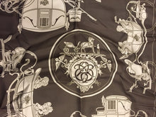 Load image into Gallery viewer, Hermes Silk Scarf Ex Libris with sable fur
