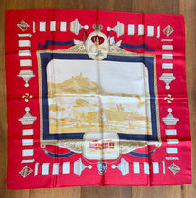 Load image into Gallery viewer, Hermes silk scarf "Rocher de la Vierge, Le Port, Vieux Villa Eugenia A Biarritz” by Hugo Grygkar.