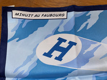 Load image into Gallery viewer, Hermes Silk Scarf «Minuit au Faubourg » by Dimitri Rybaltchenko.