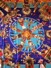Load image into Gallery viewer, Hermes Silk Plume GM Shawl “Kachinas” by Kermit Oliver 140
