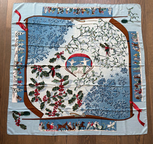 Hermes Cashmere and Silk GM Shawl “Neige d’Antan” by Cathy Latham 140