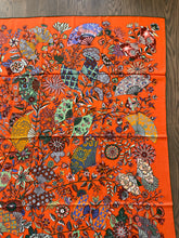 Load image into Gallery viewer, Hermes Cashmere/Silk Shawl “Fleurs et Papillons de Tissus” by Christine Henry 140